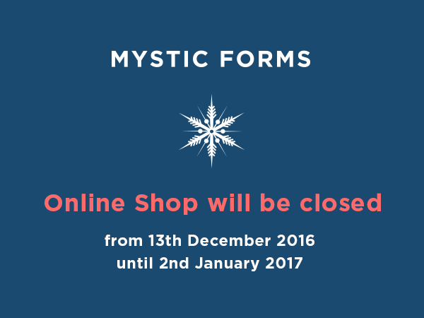 Online Shop will be closed until 2nd Jan 2017