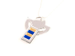 FORM008 Necklace - Silver, Gold, Blue