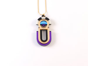 FORM064 ESTRELLA II Necklace - Gold, Ice Blue, Purple