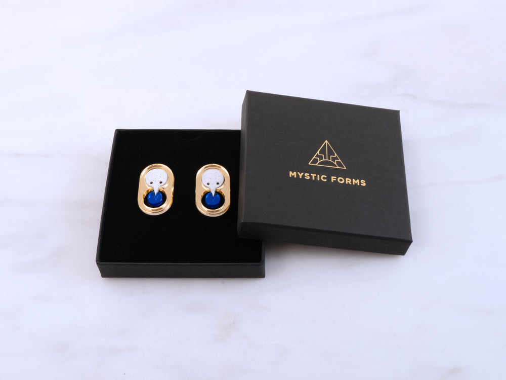 MFEVA003 SAKIEL Studs - Gold, Blue