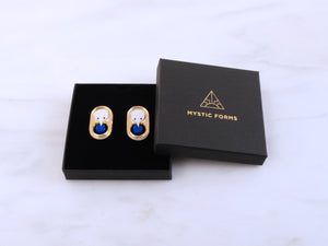 MFEVA003 SAKIEL Studs - Gold, Blue