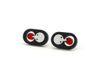 MFEVA003 SAKIEL Studs - Black, Red