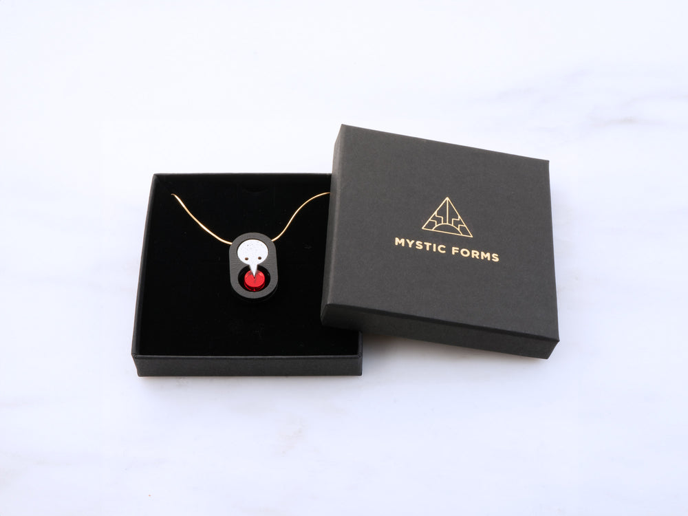 MFEVA004 SAKIEL Necklace - Black, Red