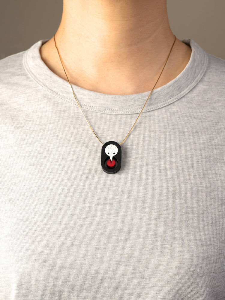 MFEVA004 SAKIEL Necklace - Black, Red