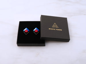 MFEVA005 RAMIEL Studs - Iceblue, Blue, Red
