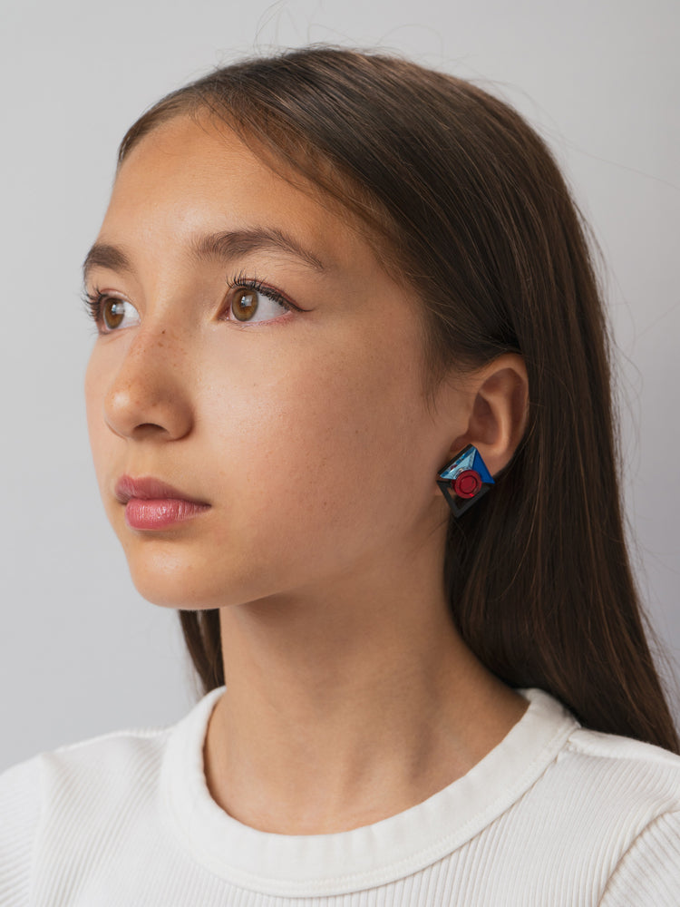 MFEVA005 RAMIEL Studs - Iceblue, Blue, Red