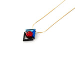 MFEVA006 RAMIEL Necklace - Iceblue, Blue, Red