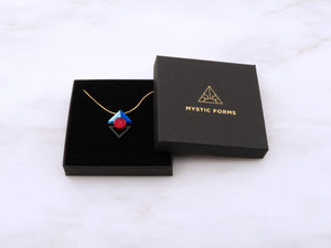 MFEVA006 RAMIEL Necklace - Iceblue, Blue, Red