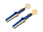 MFEVA007 LONGINUS SPEAR Studs - Blue, Gold