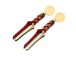 MFEVA007 LONGINUS SPEAR Studs - Red, Gold