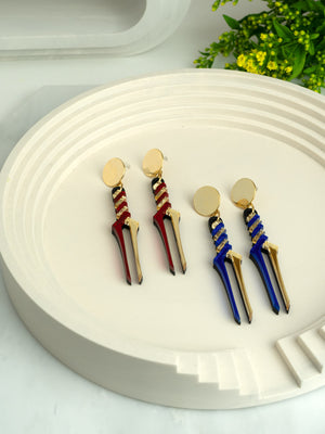 MFEVA007 LONGINUS SPEAR Studs - Red, Gold