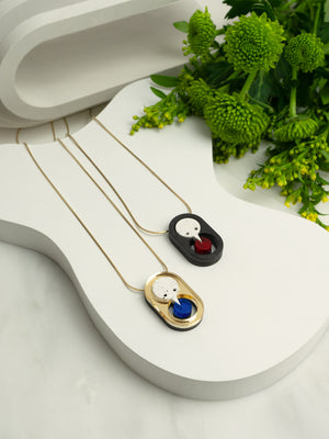 MFEVA004 SAKIEL Necklace - Gold, Blue