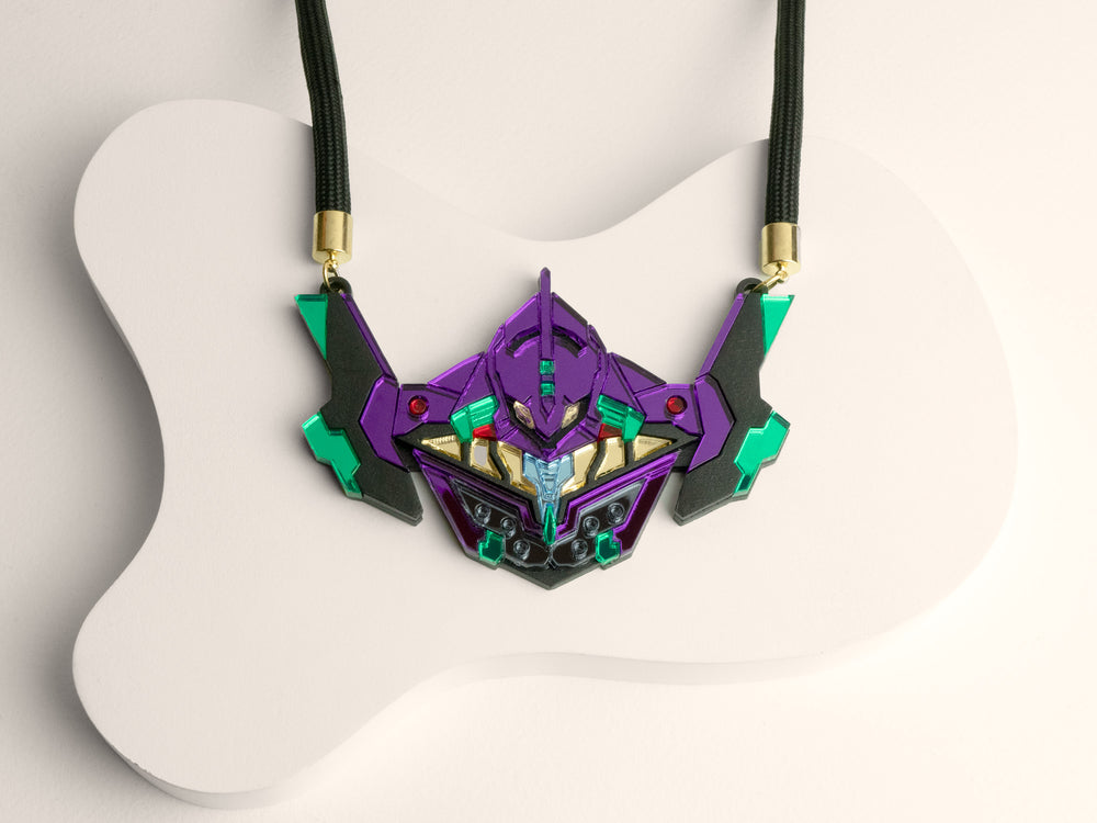 MFEVA008 EVA01 Necklace - Purple, Green