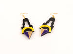 FORM001 Earrings - Yellow, Purple, Gold