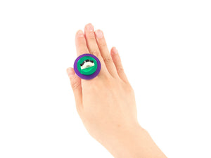 FORM012 Ring - Purple and Green