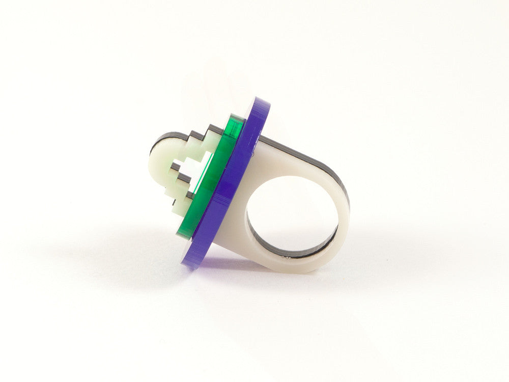 FORM012 Ring - Purple and Green