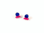 FORM013 Earrings - Blue, Pink