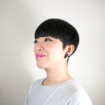 FORM014 Earrings - Silver, Black, Ivory