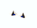 FORM020 Earrings - Blue, Black, Ivory