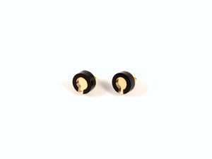 FORM021 Earrings - Gold, Black