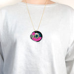 FORM026 Necklace - Gold, Teal, Pink