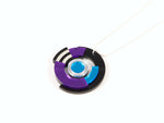 FORM026 Necklace - Silver, Skyblue, Purple