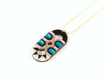 FORM027 Necklace - Gold, Purple, Green