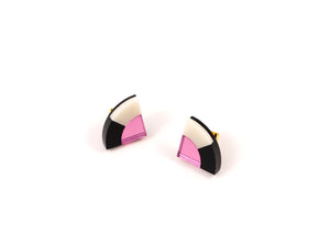 FORM030 Earrings - Babypink, Black, Ivory