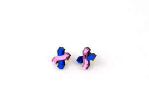 FORM039 Earrings - Babypink, Blue