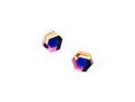 FORM043 Earrings - Babypink, Blue, Gold