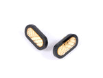 FORM045 Earrings - Black, Gold