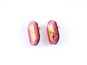 FORM045 Earrings - Babypink, Gold