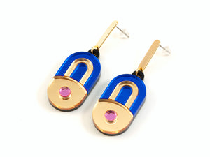 FORM056 EK Stud Earrings - Blue