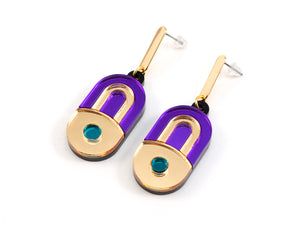 FORM056 EK Stud Earrings - Purple