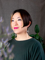 FORM060 ESTRELLA I Drop Earrings - Gold, Ice Blue, Purple