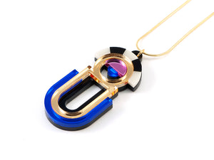 FORM064 ESTRELLA II Necklace - Gold, Babypink, Blue