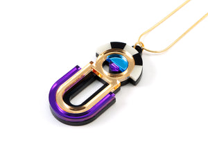 FORM064 ESTRELLA II Necklace - Gold, Ice Blue, Purple