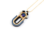 FORM064 ESTRELLA II Necklace - Gold, Slate Grey, Purple
