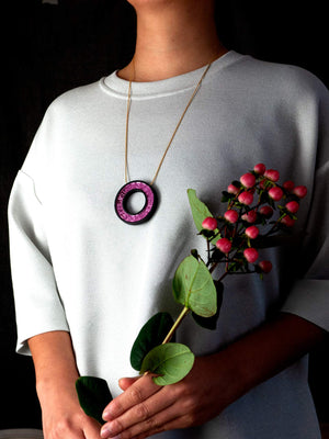 FORM065 PELOTA Necklace - Babypink