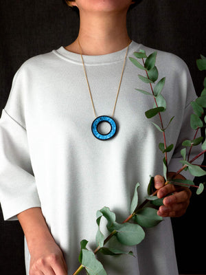 FORM065 PELOTA Necklace - Ice Blue