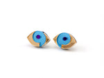 FORM066 HORUS Mini Stud Earrings -  Gold, Iceblue, Purple