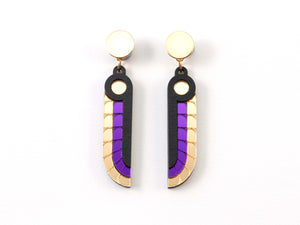 FORM069 MA'AT Stud Earrings - Purple
