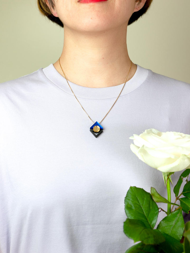 FORM075 KHUFU I Necklace - Blue, Gold