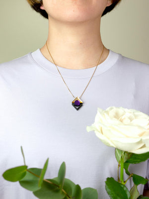 FORM075 KHUFU I Necklace - Gold, Purple