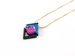 FORM075 KHUFU I Necklace - Iceblue, Babypink