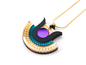 FORM076 HATHOR Necklace - Purple, Teal