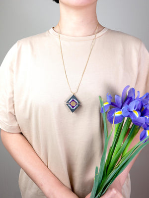 FORM077 KHUFU II Necklace - Gold, Purple