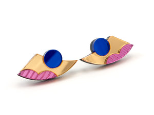 FORM083 TWILIGHT Studs - Babypink, Gold, Blue