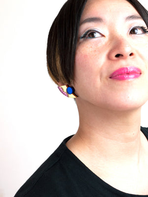 FORM083 TWILIGHT Studs - Babypink, Gold, Blue