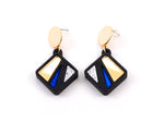 FORM087 SPARKLE Studs - Gold, Blue